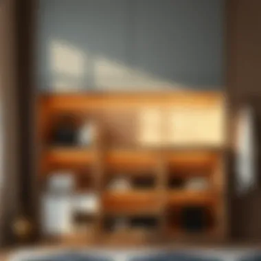 Elegant shoe storage unit showcasing modern design