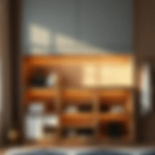 Elegant shoe storage unit showcasing modern design