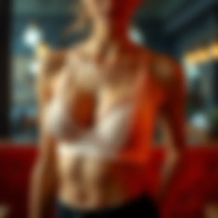 Illustration of the body contouring effect of shapewear bra tanks