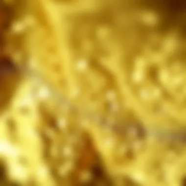 Artistic Uses of Gold Foil Flake Artistic representation of gold foil flakes used in a design