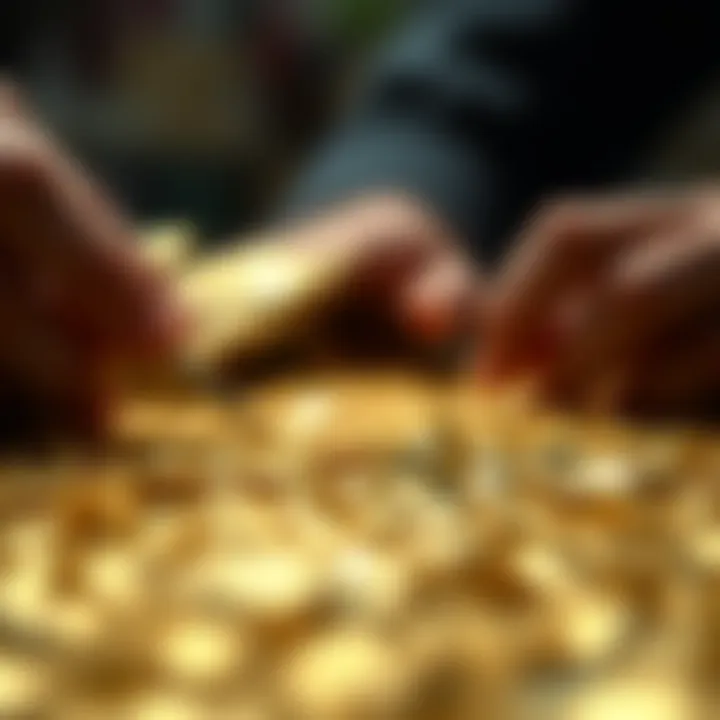 The Craftsmanship of Gold Foil Flake Close-up view of gold foil flakes showcasing craftsmanship