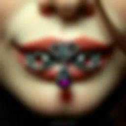 Intricate Gothic Lip Ring Designs
