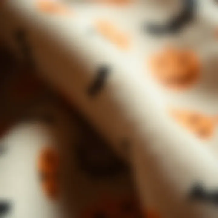 Sustainable Fleece Options A close-up of sustainable Halloween fleece fabric.