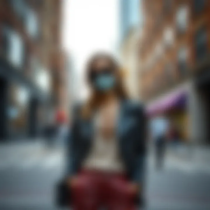 Fashionable outfit showcasing lace-up front leather pants in urban setting