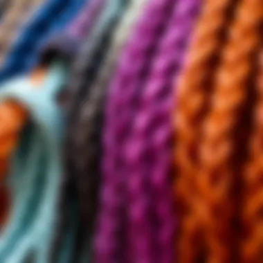 Diverse Colors of Hair Extensions A vibrant display of various hair extension colors and styles.