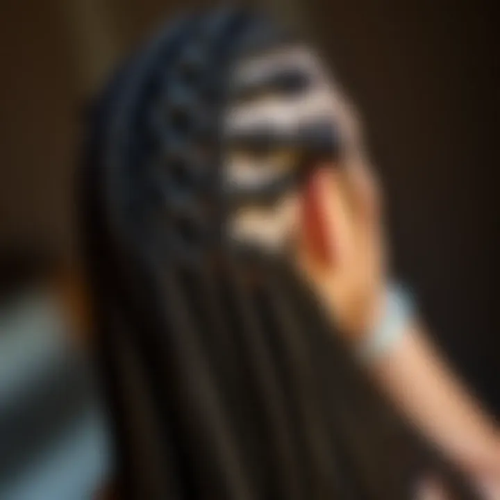 Intricate Micro Braid Design Elegant micro braid hairstyles showcasing intricate patterns and textures.