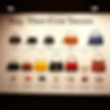 Trend analysis chart showcasing the evolution of bag styles
