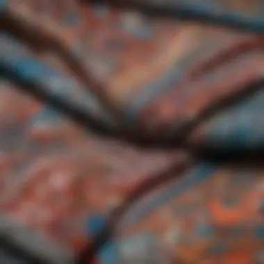 A close-up view of sustainable fabric choices used in paisley print shorts