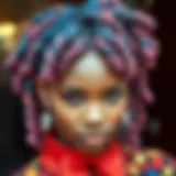 Vibrant passion twist hairstyle showcasing color gradient