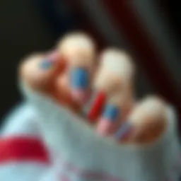 Intricate patriotic nail wrap designs featuring national symbols