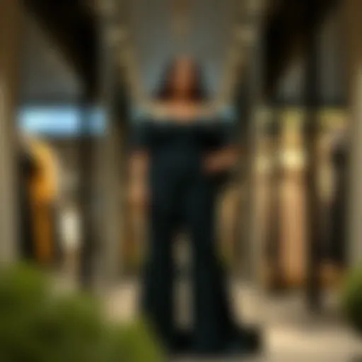 Elegant plus size bell bottom jumpsuit on display