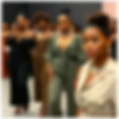 Fashionable event showcasing diverse models in jumpsuits