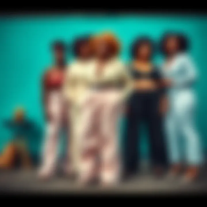 Diverse body types showcasing pastel pants