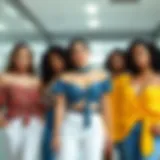 Vibrant collection of size 1x tops showcasing diverse styles