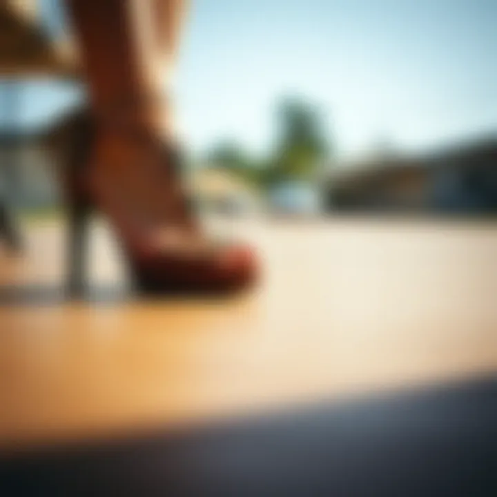 Sustainability in Bohemian Heel Design Close-up of sustainable bohemian heels reflecting eco-conscious choices