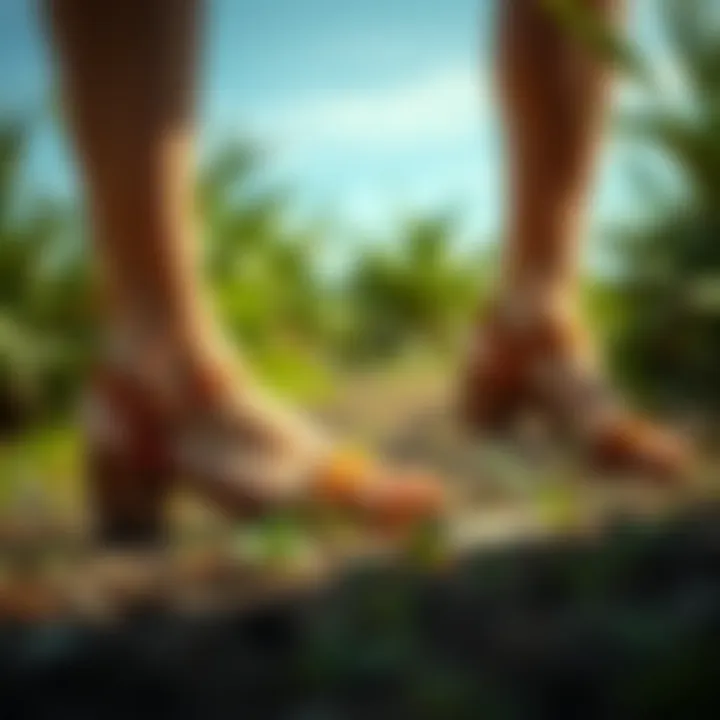 Sustainable practices in the production of low chunky heel sandals