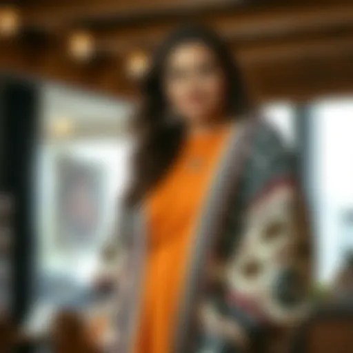 Stylish plus size boho cardigan with intricate patterns