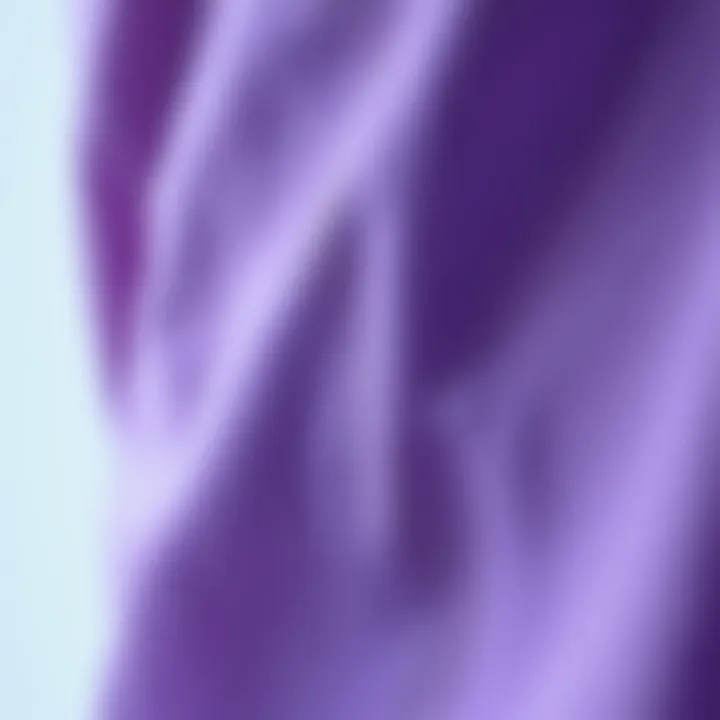 Sustainable Fabric of Purple Capris Close-up of fabric texture highlighting sustainable fashion practices