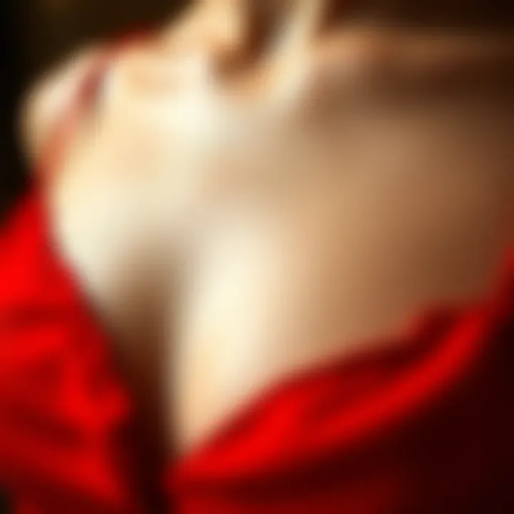 Fabric Textures of Red Babydoll Tops Close-up of fabric textures used in red babydoll tops