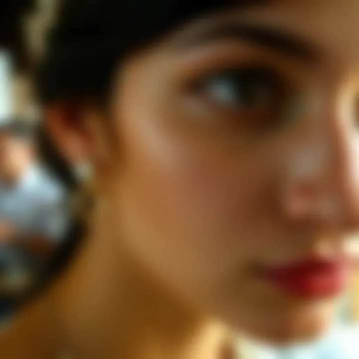 Cultural depiction of D-shaped nose ring in historical context