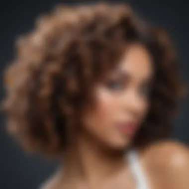 Intricate Curls in Wand Curl Crochet Hair A close-up view of wand curl crochet hair showcasing intricate curls and textures.
