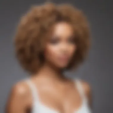 Stylish Display of Wand Curl Crochet Hair A beautifully styled wand curl crochet hairstyle displayed on a mannequin.