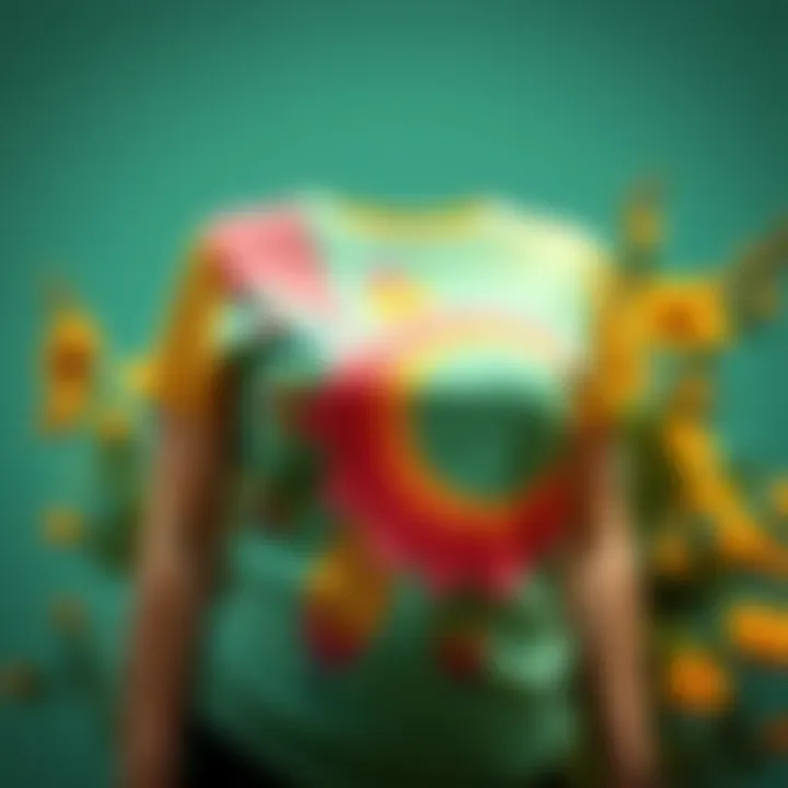 Vibrant Nursing T-Shirt Design Stylish nursing T-shirt featuring a vibrant design