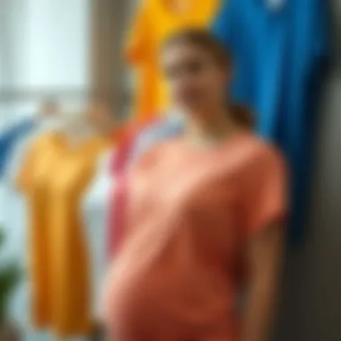 Color Variety in Nursing T-Shirts Nursing T-shirts displayed in various colors