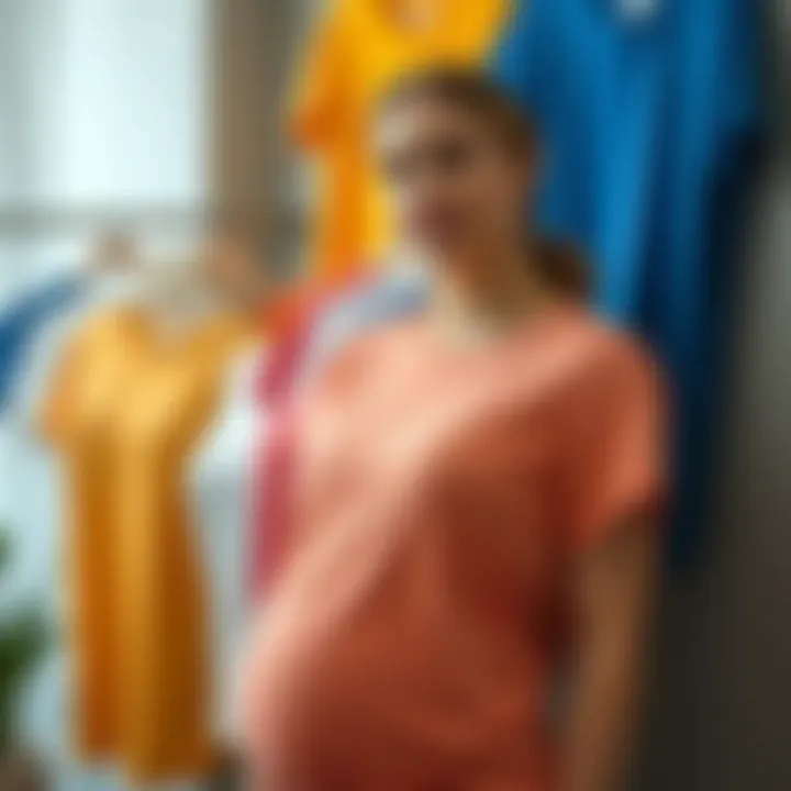 Color Variety in Nursing T-Shirts Nursing T-shirts displayed in various colors