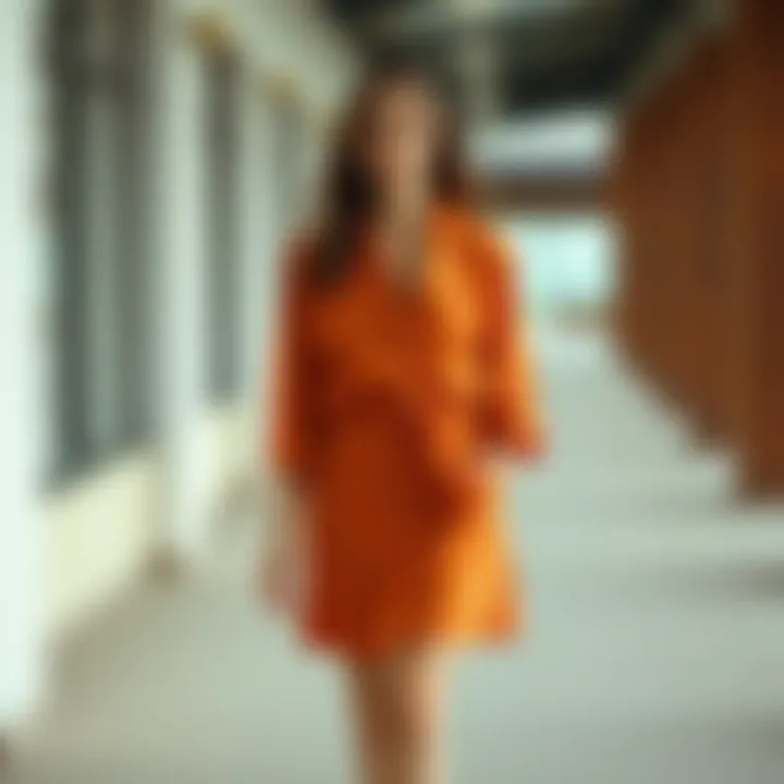 A modern interpretation of the blouse skirt set with eco-friendly fabrics