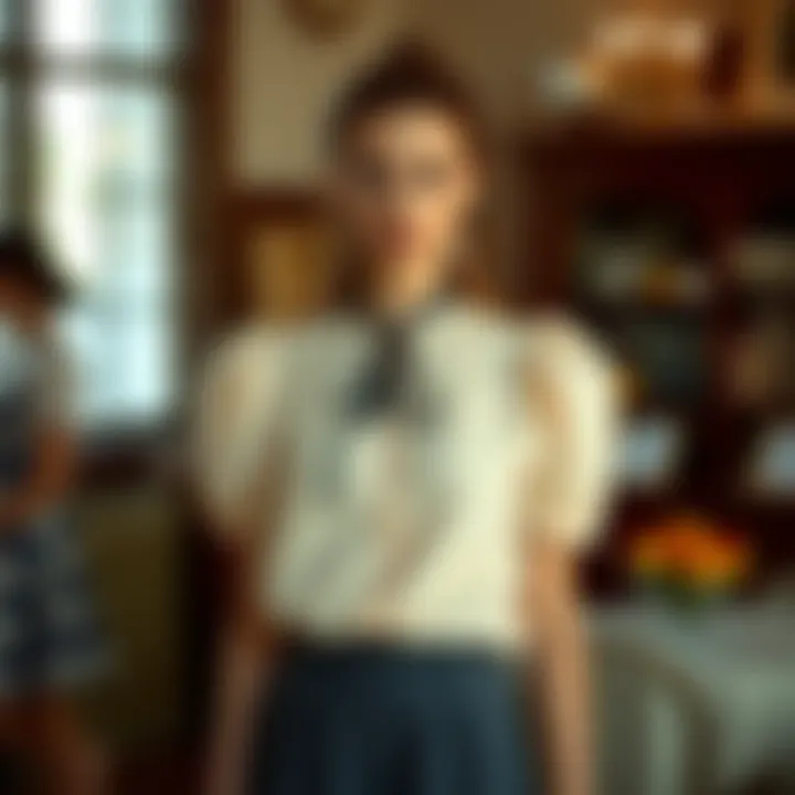 Historical evolution of the blouse skirt set through decades