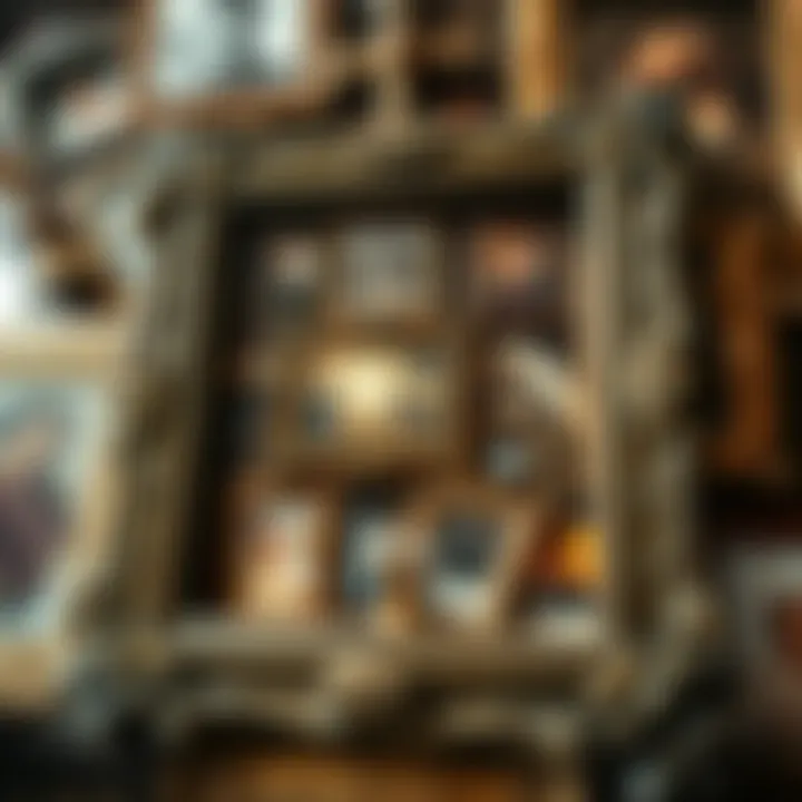 Intricate Design Techniques in Collages Close-up of intricate design techniques in cross frame collages