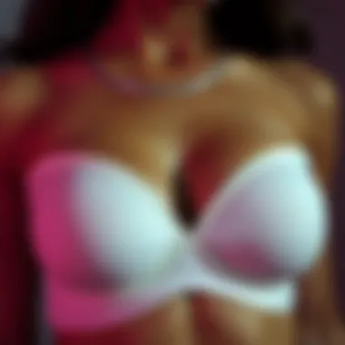 Fabric technology used in deep v strapless bras for comfort and support