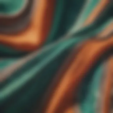 A close-up image of sustainable fabric used in swimwear