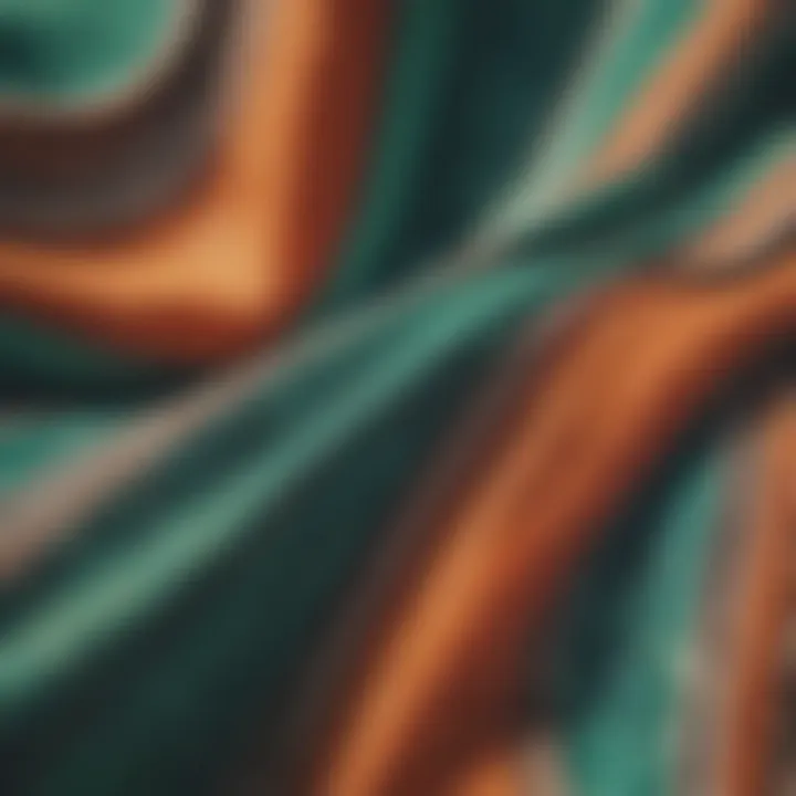 A close-up image of sustainable fabric used in swimwear