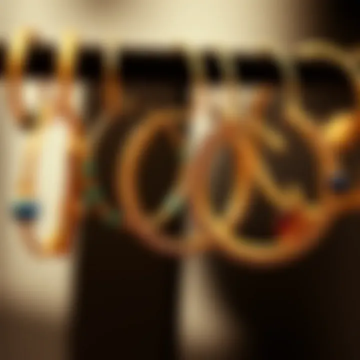 A collection of 18 gauge hoop earrings in different styles and sizes