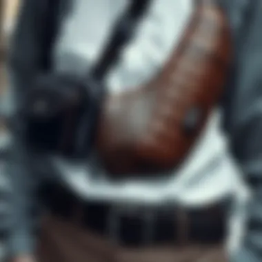 A close-up of innovative chest bag designs showcasing unique materials.