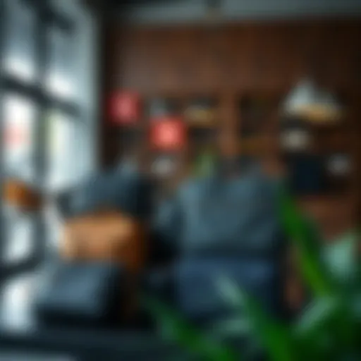 Stylish Chest Bag Collection A collection of stylish chest bags displayed in a contemporary setting.