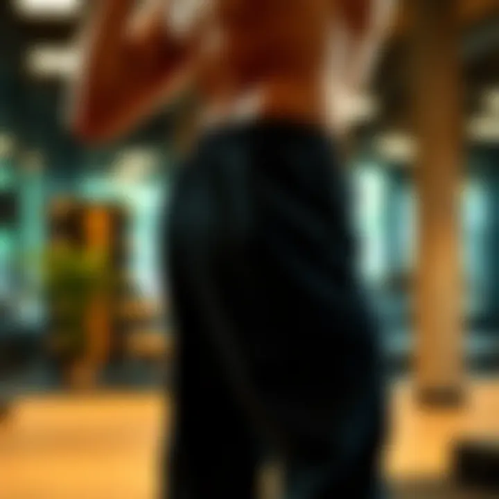 Active Lifestyle with Sauna Pants Individual exercising while wearing sauna pants in a gym setting
