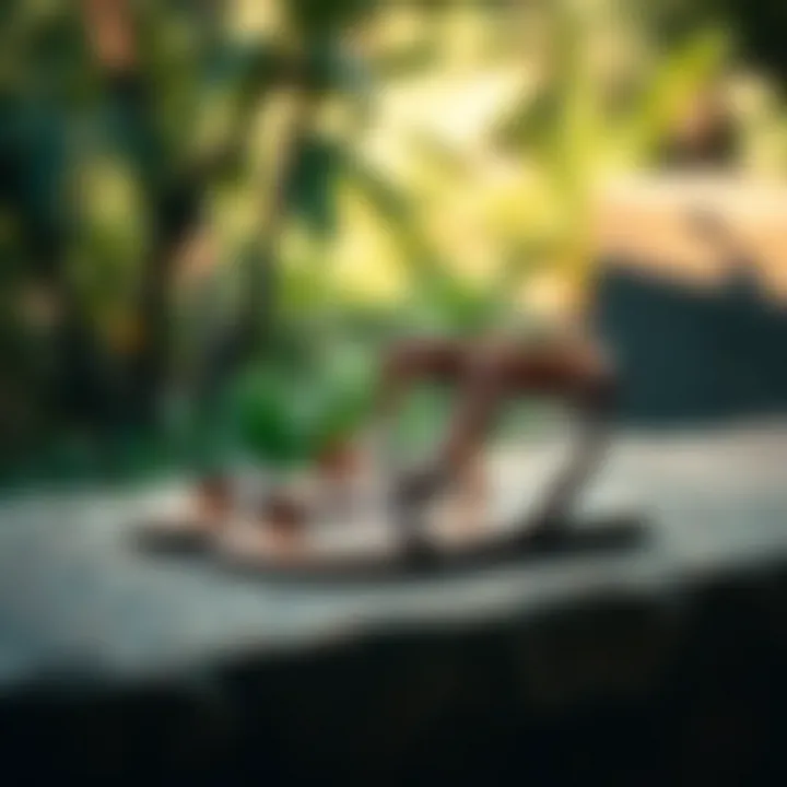 Roman Gladiator Sandals on Display Pair of Roman gladiator sandals on a natural background