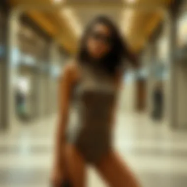 A curated display of styling options for leopard unitards, illustrating versatility for various occasions.