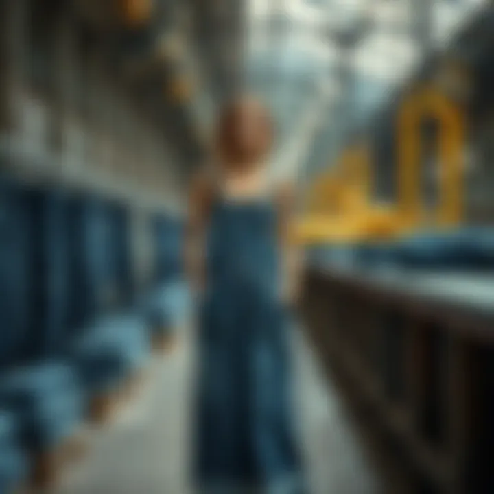 Sustainable Practices in Denim Production Eco-friendly denim production process illustrating sustainability