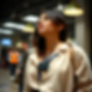 Neck Card Holder in Casual Fashion Casual setting featuring a neck card holder complementing everyday fashion