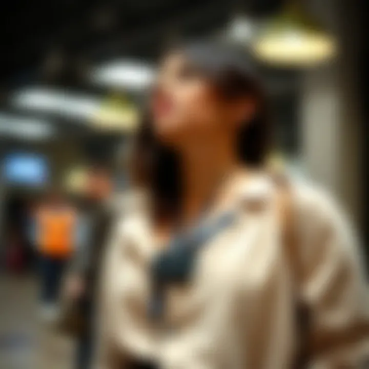 Neck Card Holder in Casual Fashion Casual setting featuring a neck card holder complementing everyday fashion