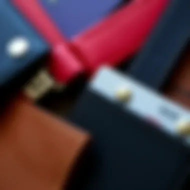 Showcasing Materials of Neck Card Holders Close-up of various neck card holder materials showcasing texture and quality