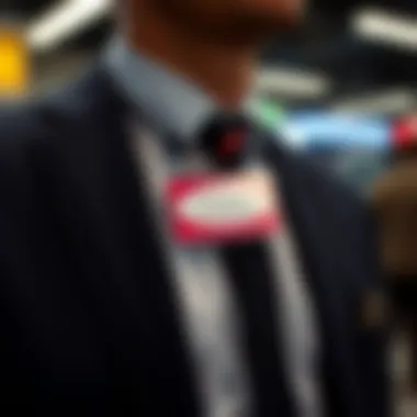 Neck Card Holder in Professional Use A neck card holder being used in a professional setting to enhance convenience