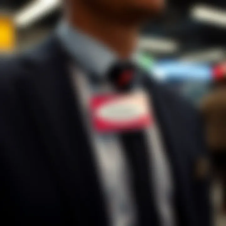 Neck Card Holder in Professional Use A neck card holder being used in a professional setting to enhance convenience