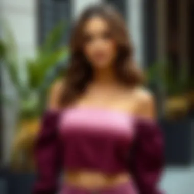 Various styling options featuring the ombre cold shoulder top