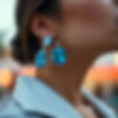 Stylish Blue Cubic Zirconia Earrings with Luxury Outfits Blue cubic zirconia earrings styled with luxurious outfits