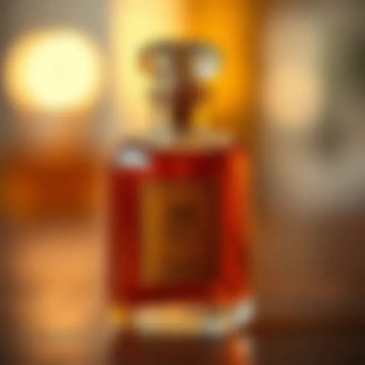 Intricacies of Perfume Bottle Design Elegant five milliliter perfume bottle showcasing intricate design.